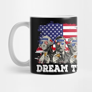 Dream Team Presidents Mount Rushmore 4th Of July America Mug